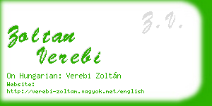 zoltan verebi business card